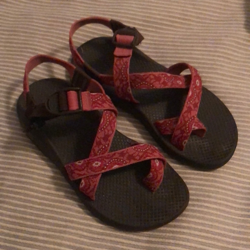 Pink Red and Brown Chaco Sandals Chacos size W 7